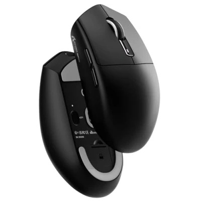 Imagen de MAMBASNAKE x Attack Shark G3 Ratón Gaming Inalámbrico, Ligero de 59g, Sensor Óptico PAW3311, 25.000 dpi, Bluetooth/2.4G/USB C, 5 Botones Programables, Batería 500mAh para PC/Mac Negro