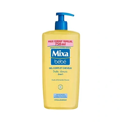Imagen de Mixa Bébé Gel Très Doux Corps et Cheveux 2en1 sans Savon Maxi Format Familial 750 ml