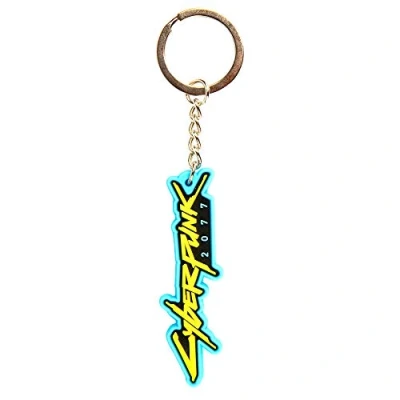 Imagen de JINX Porte cle PVC Cyberpunk 2077 Logo Accesorio de Viaje Billetera, Multicolore, Talla única para Hombre