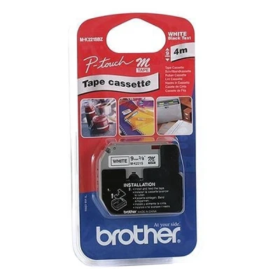 Imagen de P Touch BB4 Brother M K221SBZ cinta no laminada negro sobre blanco 9 mm (original)