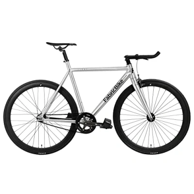 Imagen de FabricBike Light Bicicleta Fixed, Fixie, Single Speed, Cuadro y Horquilla Aluminio, Ruedas 28&quot;, 4 Colores, 3 Tallas, 9.45 kg Aprox. (Light Polished, L 58cm)