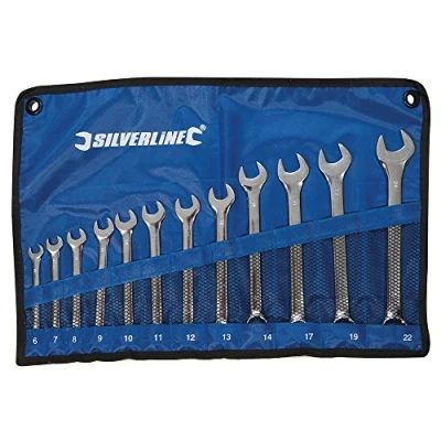 Imagen de Silverline Tools 633799 Llaves combinadas, 12 pzas (6 22 mm)