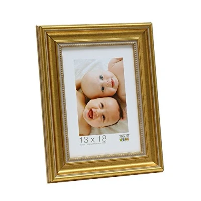 Imagen de Deknudt Frames Marco de Fotos Color Dorado con Malla Cuentas, Resina, 30 x 45 cm