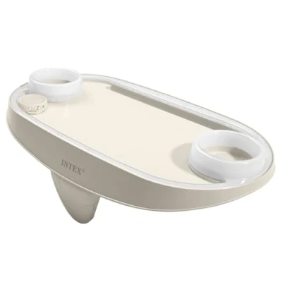 Imagen de Intex 28520 Bandeja para Bebidas SPA, Posavasos con Luces LED, 2 Posavasos, 45x26x12 cm, Color Beige, Funciona Pilas de botón Litio, Accesorios, Accesorios SPA