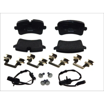 Imagen de TEXTAR 2521401 Juego de pastillas freno con contacto avisador desgaste tornillos pinza accesorios AUDI: A8 D4