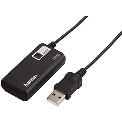 Imagen de Hama Transmisor de audio Bluetooth doble (adaptador receptor para transmisión simultánea a 2 auriculares o altavoces, actualización BT inalámbrica), negro