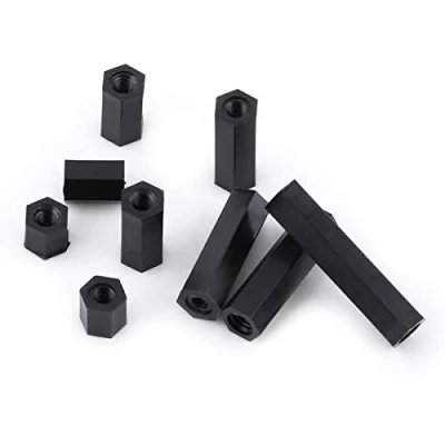 Imagen de 100 piezas PA66 M3 hembra x espaciador de rosca hexagonal pilar tuerca espaciadora hexagonal(M3*10)