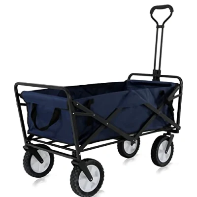 Imagen de Novonova Carro Playa Ruedas Grandes, de jardín Plegable con asa Ajustable, Transporte para Camping, jardinería, Compras，360 Giratorio Adecuado Todos los terrenos