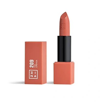 Imagen de 3INA MAKEUP The Lipstick 209 Crema Labial Cremoso Barra de Labios Mate con Vitamina E y Manteca Karité Alta Pigmentación Olor a Vainilla Vegan Cruelty Free