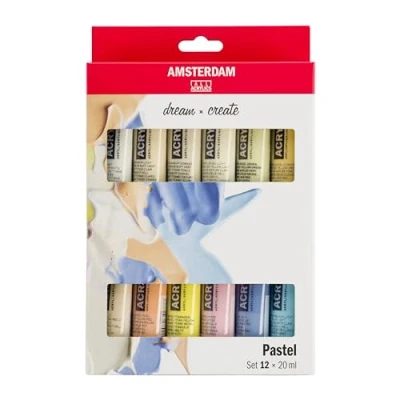 Imagen de Amsterdam Standard Series Set de Pinturas Acrílicas Pastel (12 x 20 ml) Colores Suaves