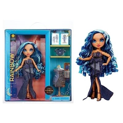 Imagen de RAINBOW HIGH Muñeca Fantastic Fashion Skylar Bradshaw de Moda Azul 28cm y Set Juegos con 2 Conjuntos Accesorios para niños niñas 4 a 12 años