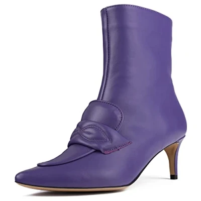 Imagen de L37 HANDMADE SHOES Don&#039;t Stop Believin, Bota de Tobillo Mujer, Morado, 38 EU