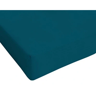 Imagen de Italian Bed Linen Sàbana con angulos de 25cm MAX Color, Algodòn, Verde Petroleo, Doble pequeño francés