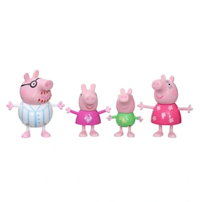 Imagen de Hasbro Peppa Pig Peppa&#039;s Adventures Juego de 4 Figuras la Familia en Pijamas, a Partir 3 años