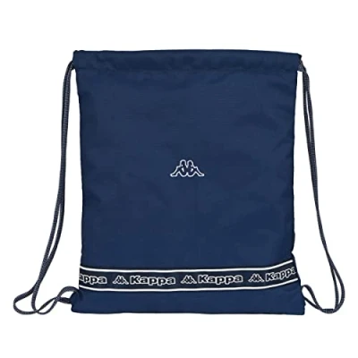 Imagen de KAPPA Mochila Saco Plano Grande, Mochila, Ideal para Niños de Diferentes Edades, Cómoda y Versátil, Calidad Resistencia, 35x40 cm, Color Azul marino