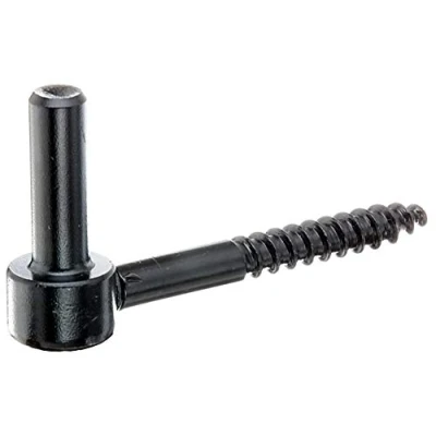 Imagen de Alberts 306618 Gozne para atornillar, En forma de J, con roscado cortado, Barniz inmersión negro, Ø del entre eje 12 mm, Longitud 105 mm
