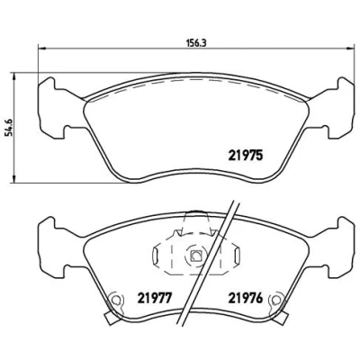 Imagen de BREMBO P 83 041 Juego de pastillas freno con avisador acústico desgaste clip émbolo sin accesorios TOYOTA: Avensis I Berlina