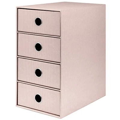 Imagen de Rössler Papier 1524452584 S.O.H.O. Caja de 4 cajones para DIN A5, con agujero agarre, Polvo, 250 x 175 320 mm, 1 unidad