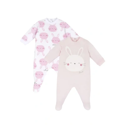 Imagen de Chicco SET 2 Pieces Pijama de bebé para niños, Talla: 44, Pink