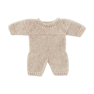 Imagen de Miniland Pijama beig de Punto para muñeco 21cm. Fabricado en España con Textil Reciclado. Dolls.