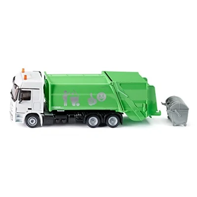 Imagen de siku 2938 Camión de basura, Apertura posterior, Incl. Contenedor, 1:50, Metal/Plástico, Verde/Blanco