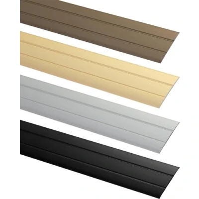 Imagen de ALPENSTAHL perfil de transición autoadhesivo, riel suelo plano para suelos, laminados, etc. Longitud 200 cm, ancho la puerta 37 mm, latón dorado, 1 pieza