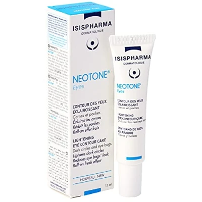 Imagen de ISISPHARMA NEOTONE Ojos Contorno de Luminoso con Extracto Regaliz y Ácido Hialurónico Roll On Pigmentario, Aclara las Ojeras Descongestiona Bolsas Productos franceses