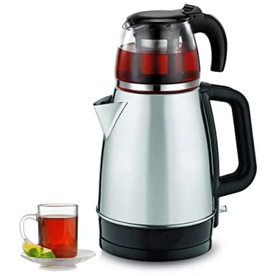 Imagen de tetera 100% libre de BPA 2200 W protección contra sobrecalentamiento filtro cal vidrio seguridad hervidor agua máquina té Kettle