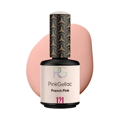 Imagen de Pink Gellac Esmaltes de uñas gel, 15 ml, color rosa manicura francesa