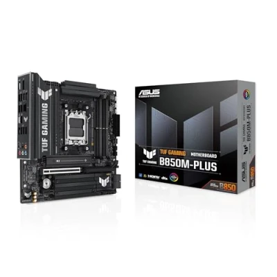 Imagen de ASUS TUF Gaming B850M PLUS Placa Base AMD mATX, 14+2+1 etapas de alimentación DrMOS 80A, DDR5, PCIe 5.0, 3 Ranuras M.2, Realtek 2.5Gb Ethernet, DisplayPort, HDMI, BIOS Flashback, Aura Sync
