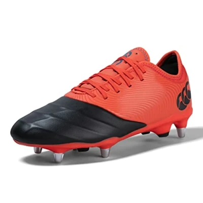 Imagen de Canterbury Phoenix Genesis Pro Soft Ground Botas de Rugby, Unisex Adulto, Oxy Fire Negro, 36 EU