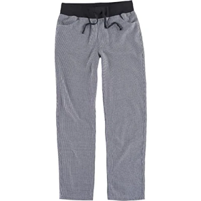 Imagen de Workteam Pantalón Cocinero Unisex, Chef, Pata de Gallo clásico. Cintura elástica y cordón. Negro+Blanco L