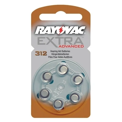 Imagen de 60 piles auditives Rayovac 312 Extra advanced / pile auditive PR41 pour appareils auditifs 312AE,A312,DA312,P312,PR312H by