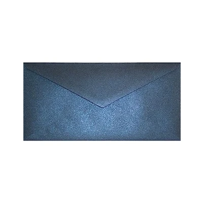 Imagen de Netuno 100 sobres largos azules nacarados DIN DL 110x220mm 120g Aster Metallic Queens Blue solapa engomada puntiaguda sin ventana metalizados americanos para invitaciones tarjeta boda Navidad folleto