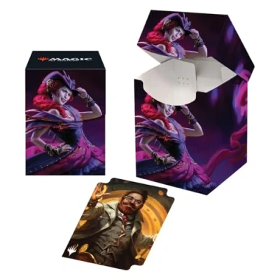 Imagen de Ultra Pro Outlaws of Thunder Junction 100+ Deck Box® Ft. Olivia for Magic: The Gathering, accesorio coleccionable para juegos TCG, soporte protector mazo de cartas
