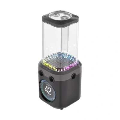 Imagen de CORSAIR iCUE LINK XD6 RGB ELITE Unidad de Bomba/Depósito LCD Bomba FlowDrive Max, Pantalla IPS 480x480, Sensor Temperatura Integrado, 22 LED Direccionables Gris Sigilo