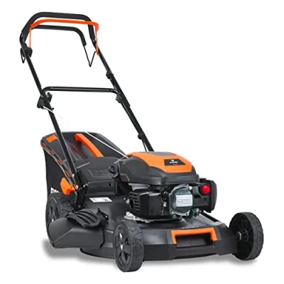 Imagen de Cortacésped autopulsado de Gasolina FUXTEC FX RM5170 4 en 1 170 cm3 CV, Tiempo, 51 cm ancho corte con regulación 7 alturas y 60 L depósito, funciones Mulching Eje Lateral