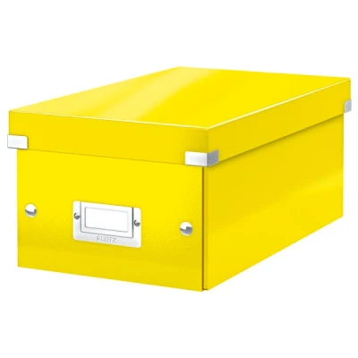 Imagen de Leitz Caja para guardar DVDs, Amarillo, Gama Click &amp; Store, 60420016
