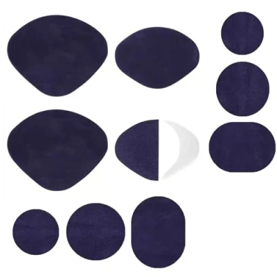 Imagen de 5 pares de reparación talón zapatos, kit parches interiores autoadhesivos para reparar agujeros, parche zapatilla (color: morado)