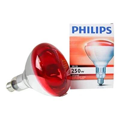 Imagen de BOMBILLA REFLECTORA R125 INFRARROJOS 250W E27 COLOR: ROJO (TERAPEUTICA) PHILIPS