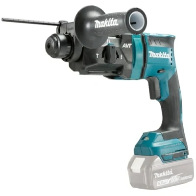 Imagen de Makita DHR182ZU Martillo combinado con batería SDS Plus (sin batería, incluye extracción de polvo y adaptador inalámbrico AWS, 18 V, potencia impacto individual máx. 1,7 julios)