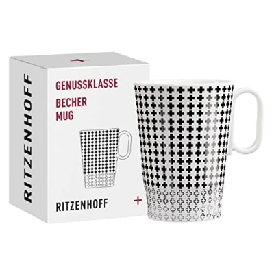 Imagen de Ritzenhoff 3731005 Taza de café 330 ml Serie Genussklasse No. 5 porcelana con motivo plus Pieza diseño
