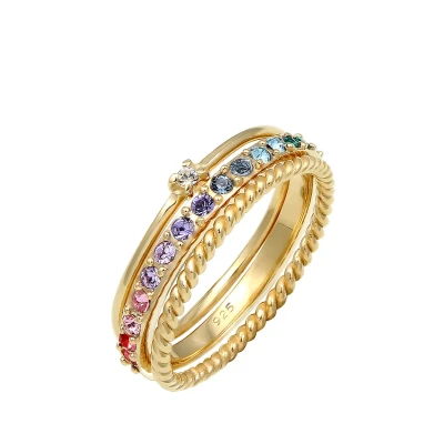 Imagen de Elli SET Anillo goldcoloured, Mujer, Talla: 60, Gold coloured