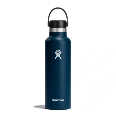 Imagen de Hydro Flask Standard Mouth Botella de Agua 621 ml (21 oz) Acero Inoxidable con Aislamiento al Vacío y Tapa a Prueba Fugas Revestimiento en Polvo Indigo
