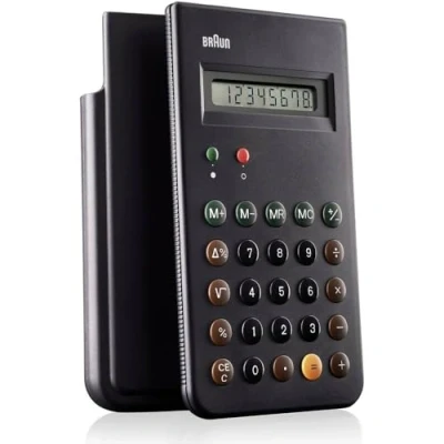 Imagen de Braun BNE 001 BK Calculadora electrónica, capacidad de operación 8 digitos, tapa protectora deslizante, apagado automático, color negro