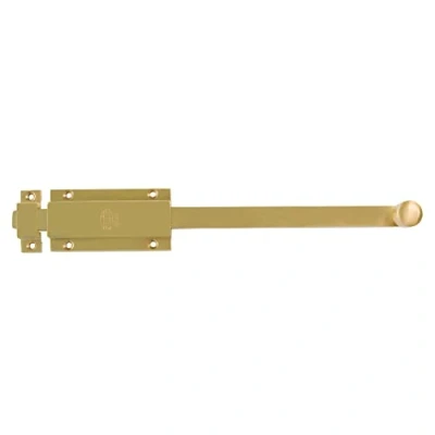 Imagen de Amig Pasador De Sobreponer para Puertas Mod.3700 Pestillo Seguridad Dorado Colocar Horizontal o Vertical Latón con Acabado Mate Medidas: 150 x 48 mm Incluye Tornillos
