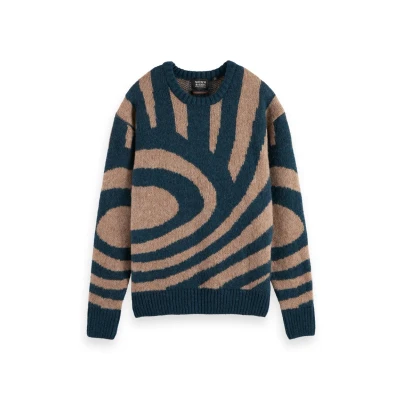Imagen de Scotch &amp; Soda Hairy BIG Waves Jersey de punto, Hombre, Talla: Medium, Night logo wave