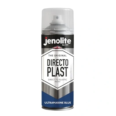 Imagen de JENOLITE Directoplast Pintura en aerosol brillante AZUL ULTRAMARINO 400ml multisuperficie Para todo tipo de plástico No requiere imprimación RAL 5002