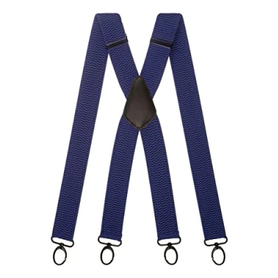 Imagen de Olata Tirantes Anchos Resistentes Multiusos En Forma De X Con Clips Mosquetón 4 cm. Azul (Clips Negros)
