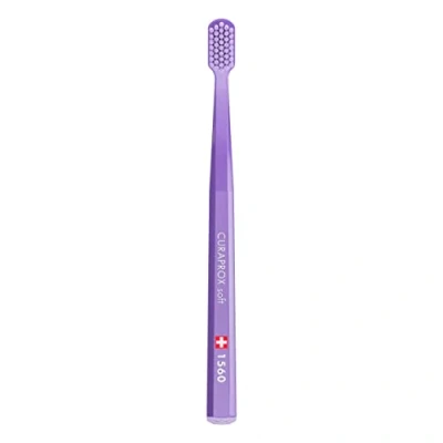 Imagen de Curaprox Zahnbürste CS 1560 Soft Handzahnbürste für Erwachsene mit CUREN Borsten Violett